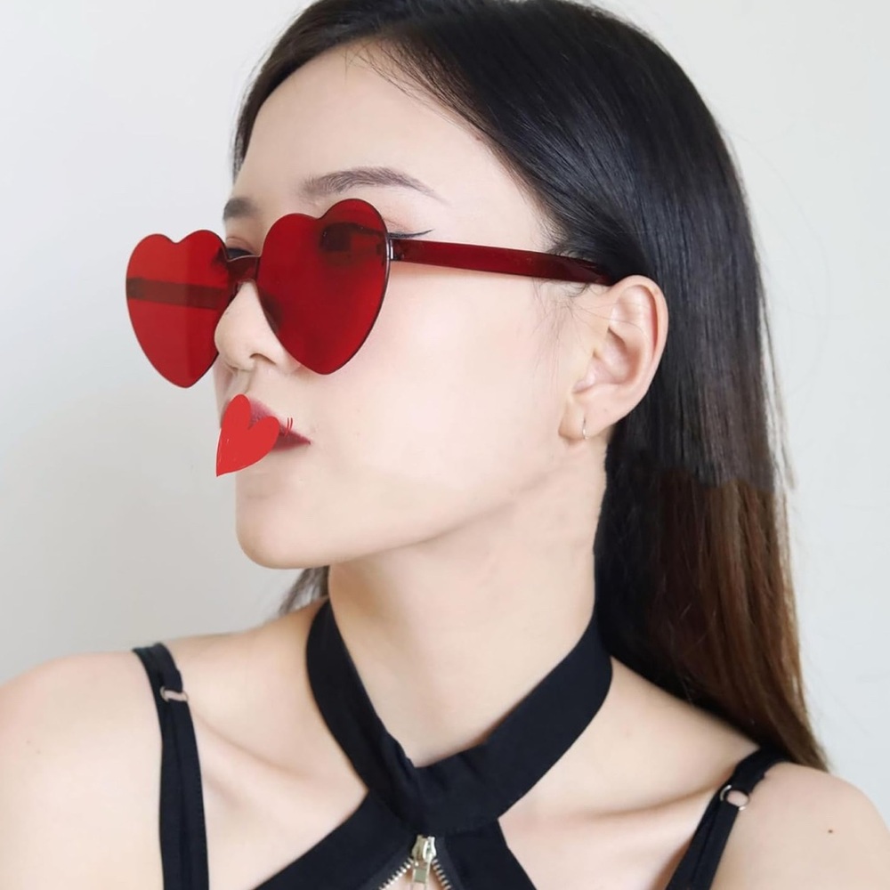 NWT Red Heart Shaped Sunglasses